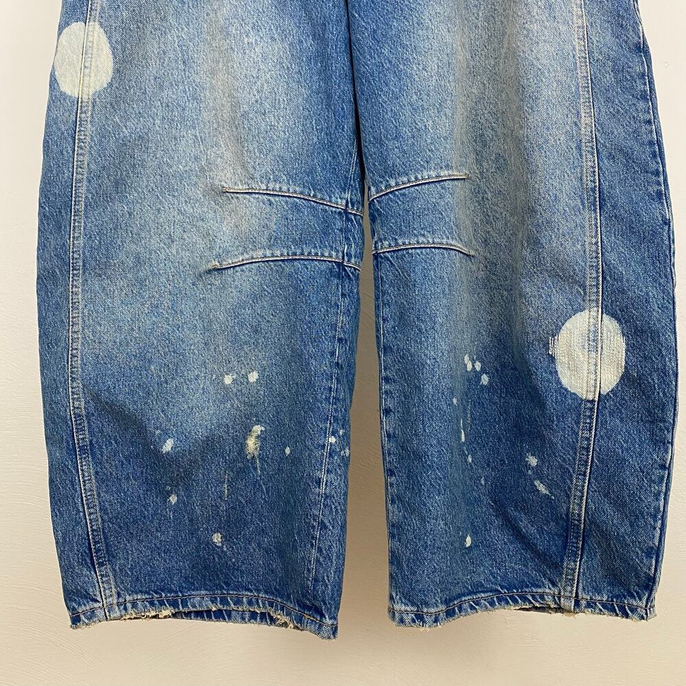 We The Free People Good Luck Mid-Rise Barrel Jeans - 100 Years - Size 32 - Picture 5 of 9